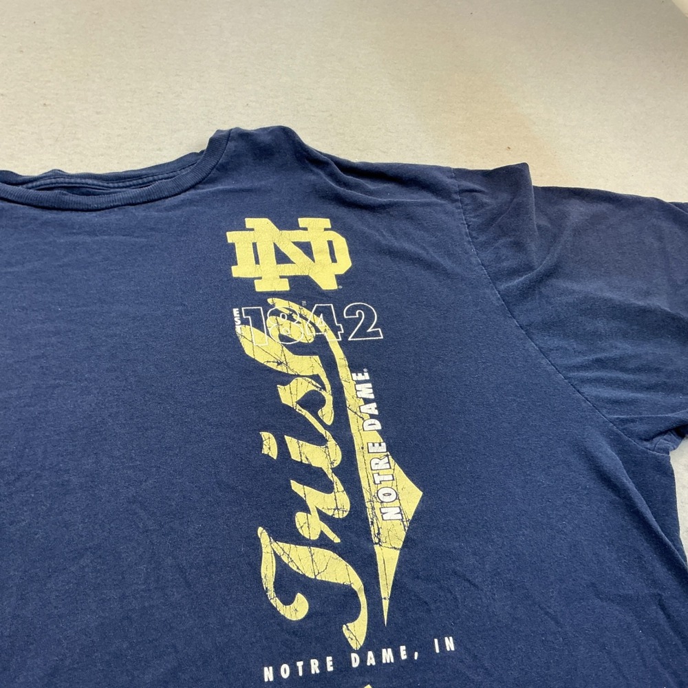 Adidas Notre Dame Fighting Irish Graphic T-Shirt Navy Blue Size 2X Collegiate